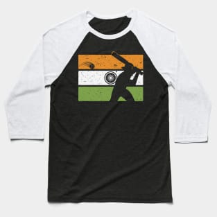 Indian Baseball Striker Player Fan India Flag Baseball T-Shirt